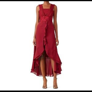 UNITEDWOOD Bordeaux Flowy Red Dress Size 2R